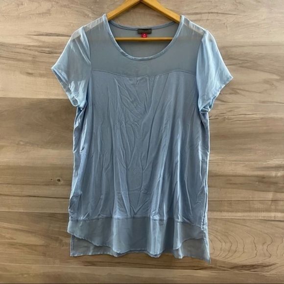 Vince Camuto Short Sleeve Long Blouse - Picture 1 of 8